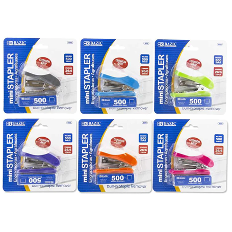 Bazic •  Grapadora mini con "cushion grip"